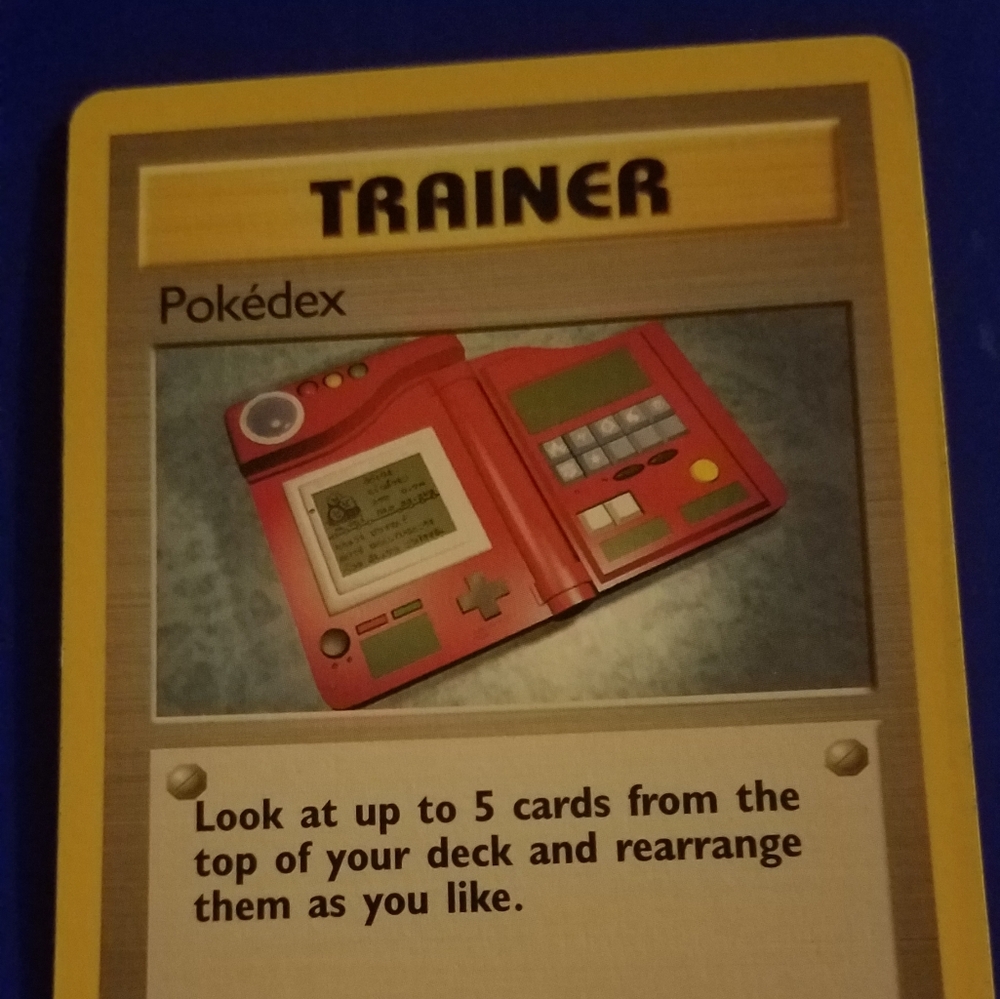Pokedex Trainer card- Base Set